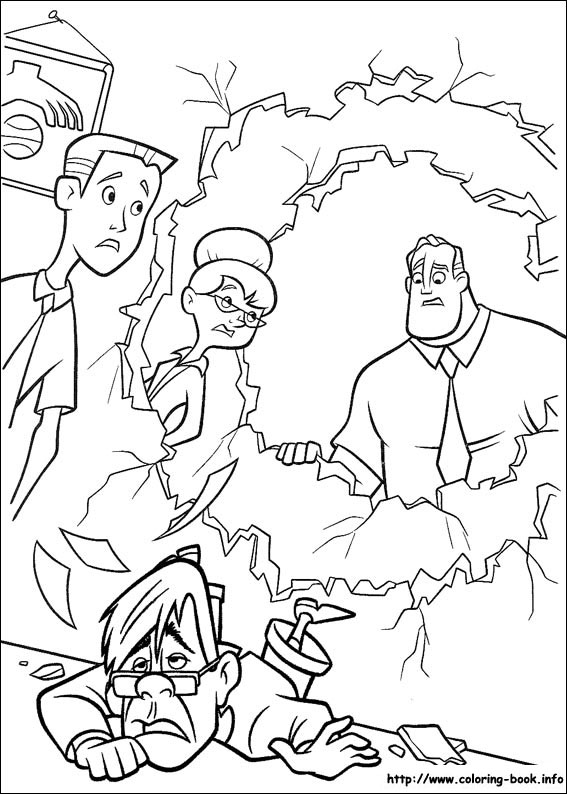 The Incredibles coloring picture